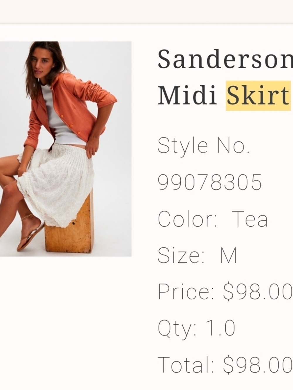 Free People Lacey Pull On Skirt- NWT - Picture 7 of 7